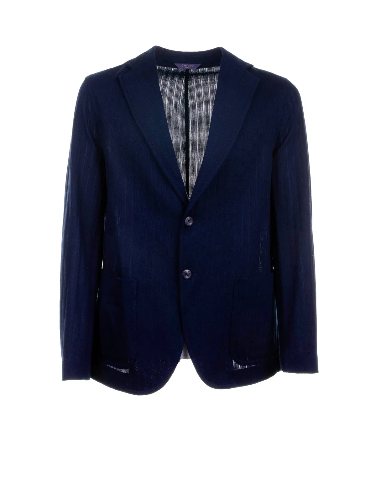 Circolo 1901 Navy Single Breasted Cotton Jacket