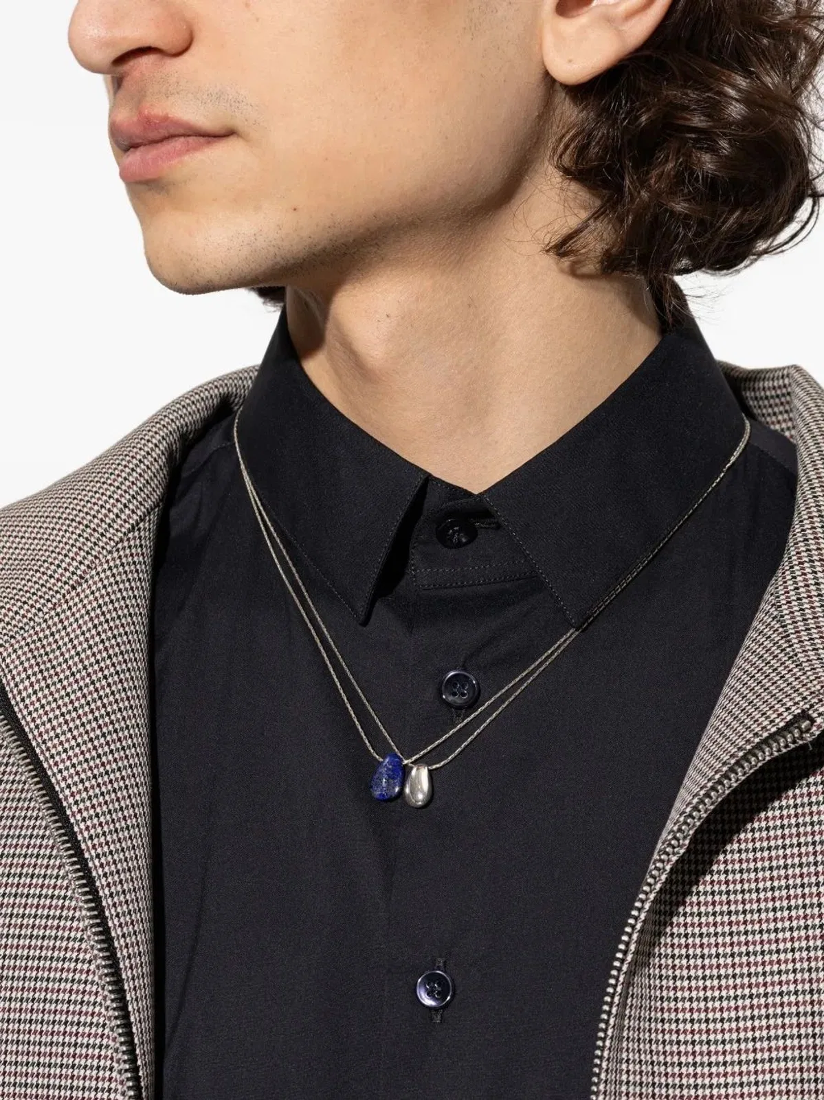 Isabel Marant Navy Silver Brass Necklace