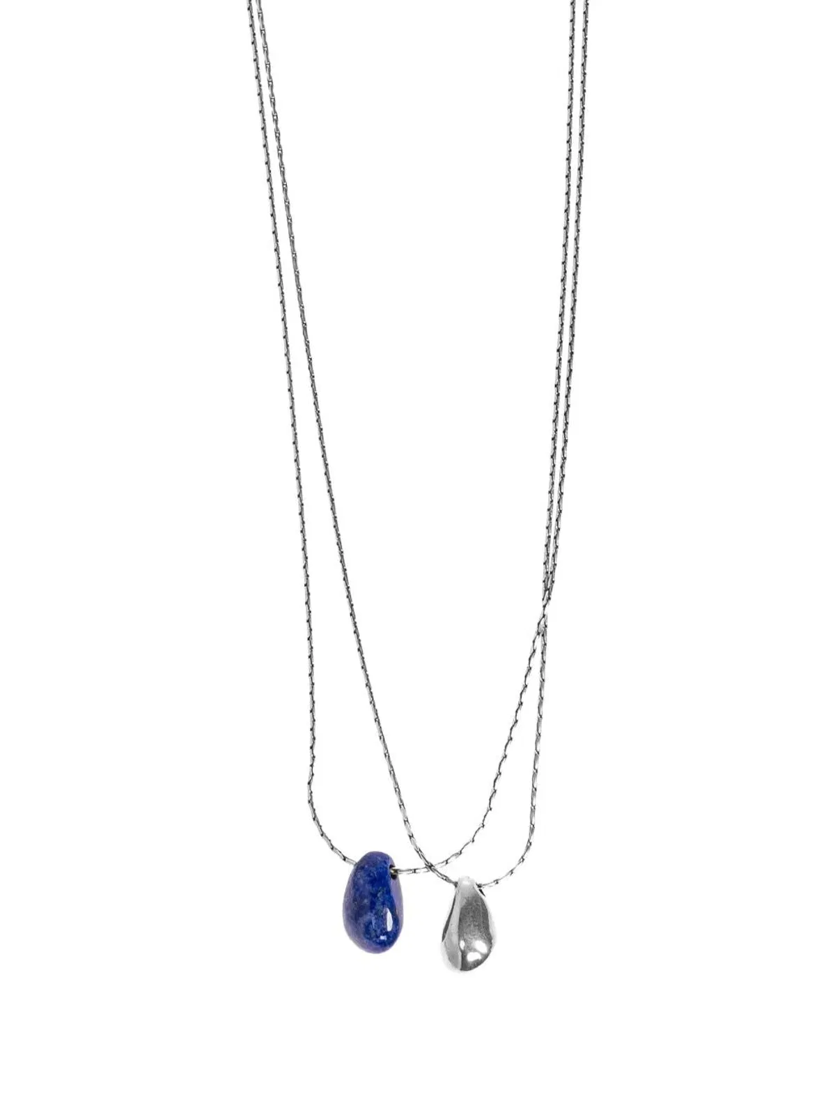Isabel Marant Navy Silver Brass Necklace