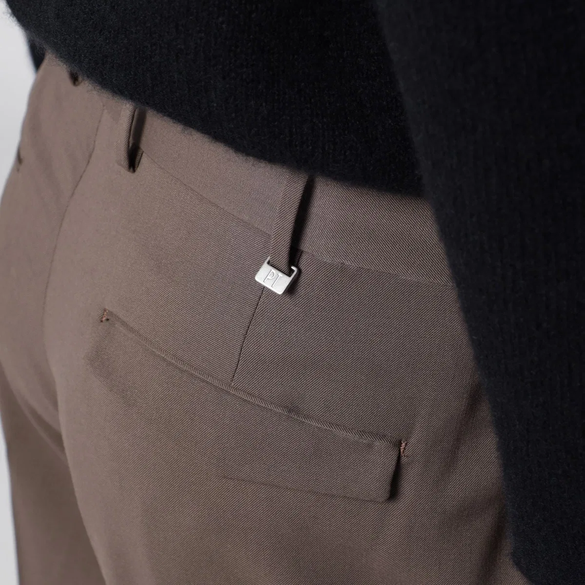 PT01 Taupe Woolblend Trousers