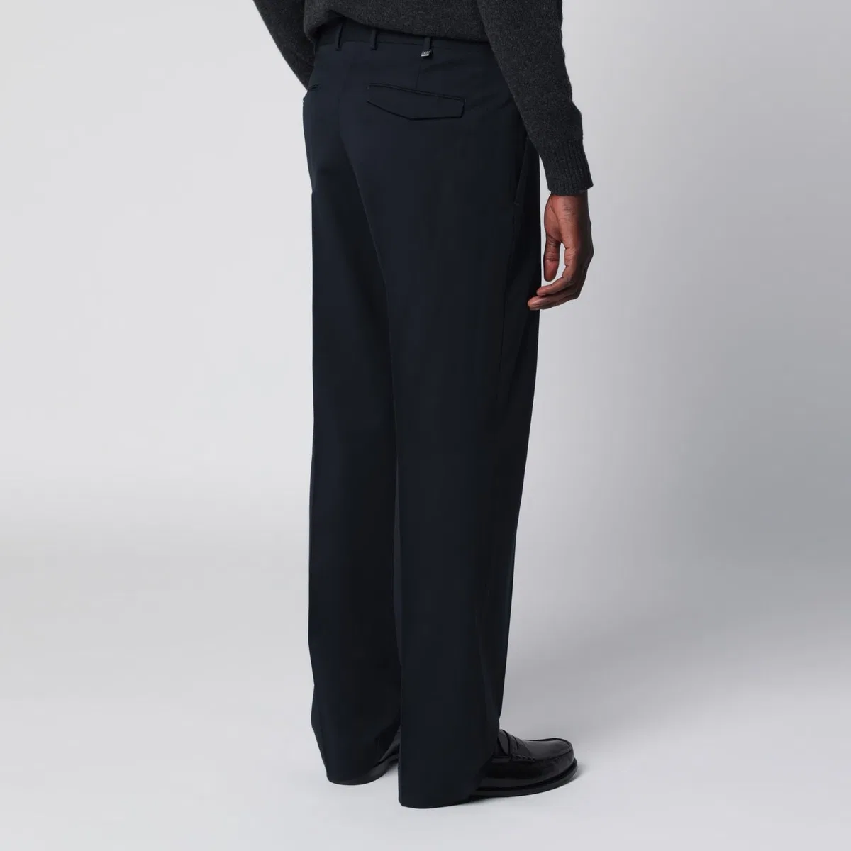 PT01 Blue Woolblend Trousers