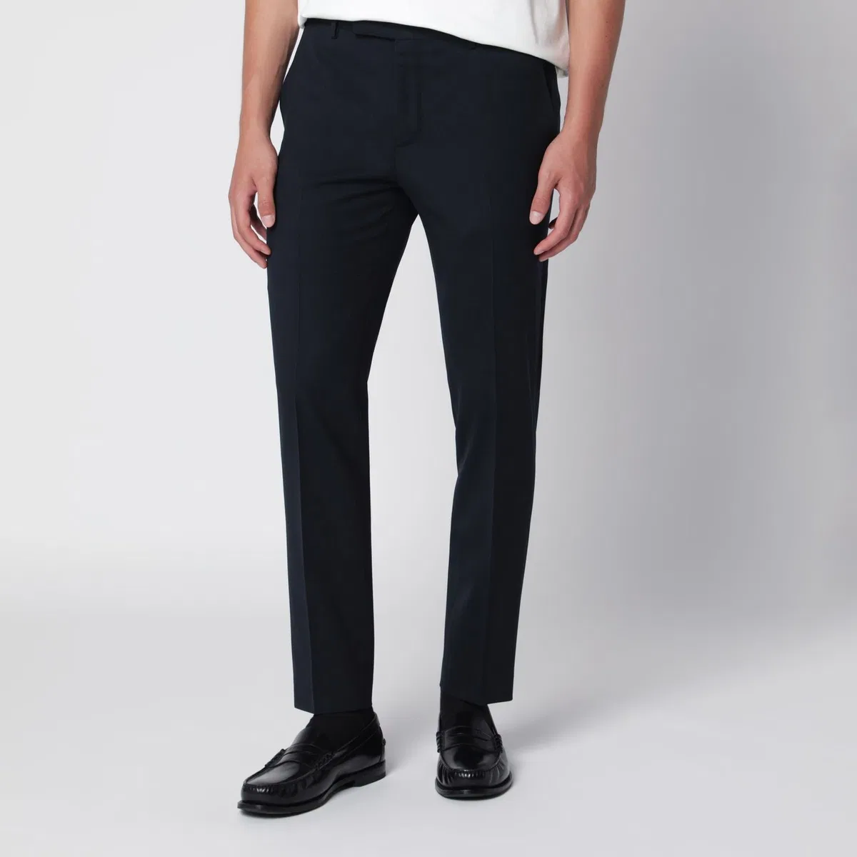 PT01 Dieci Trousers In Blue Wool Blend