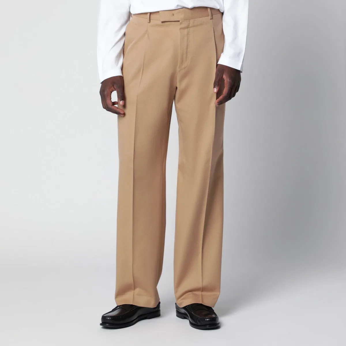 PT01 Ropecolored Cotton And Wool Trousers