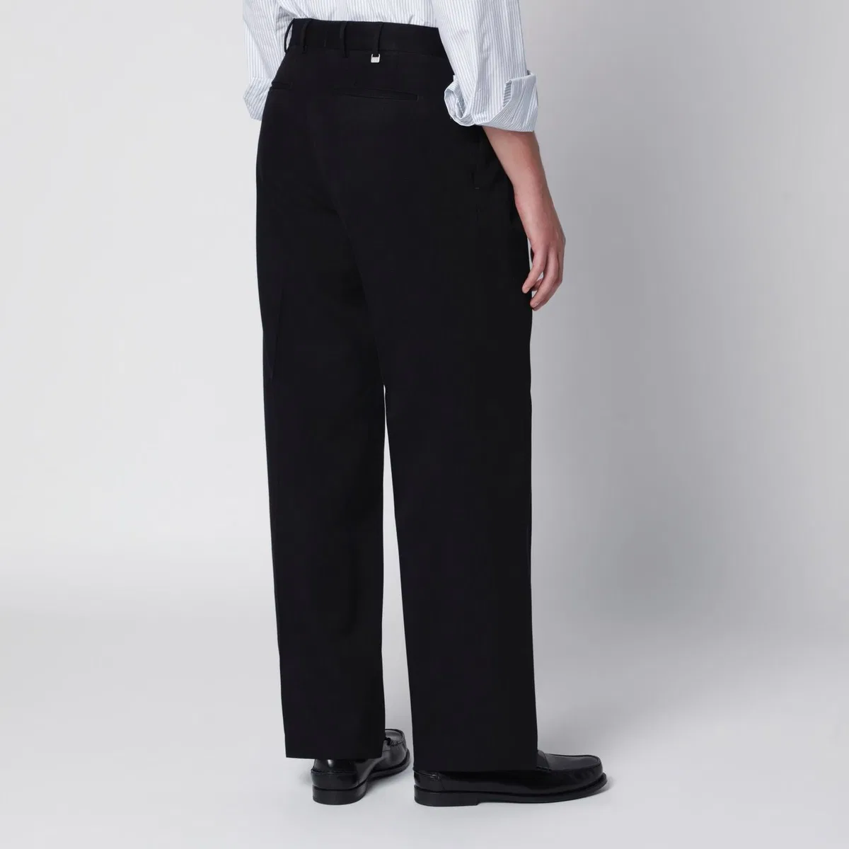 PT01 Black Cotton Trousers