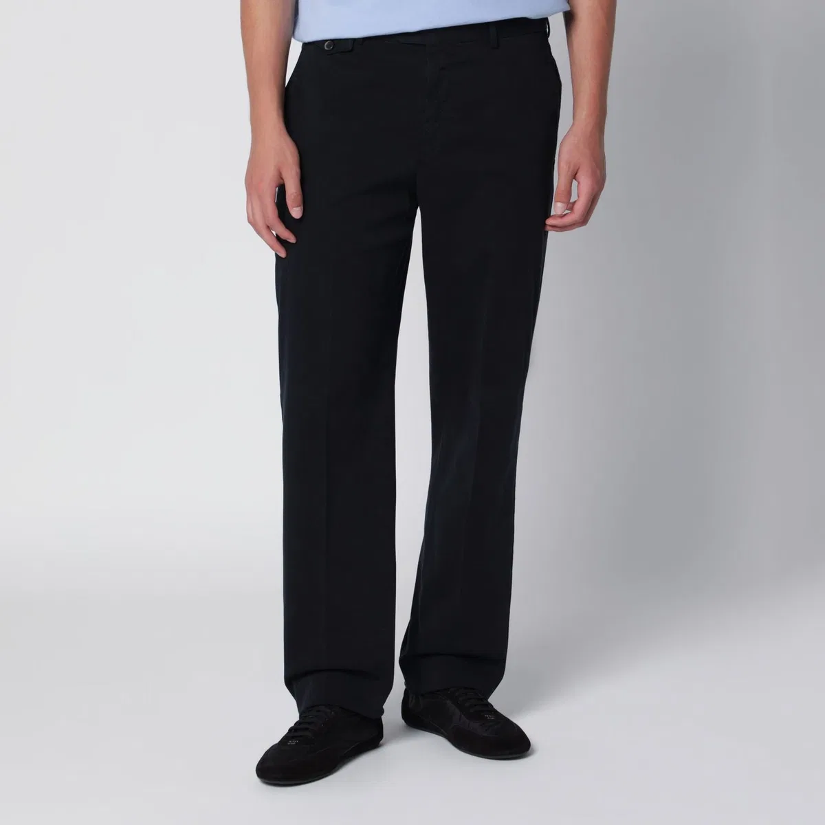 PT01 Navy Cotton Trousers