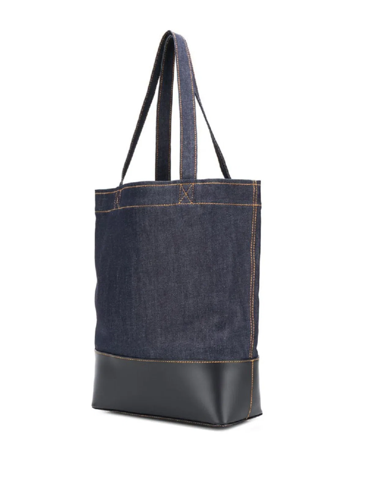 A.P.C. Blue Denim And Leather Shopping Bag