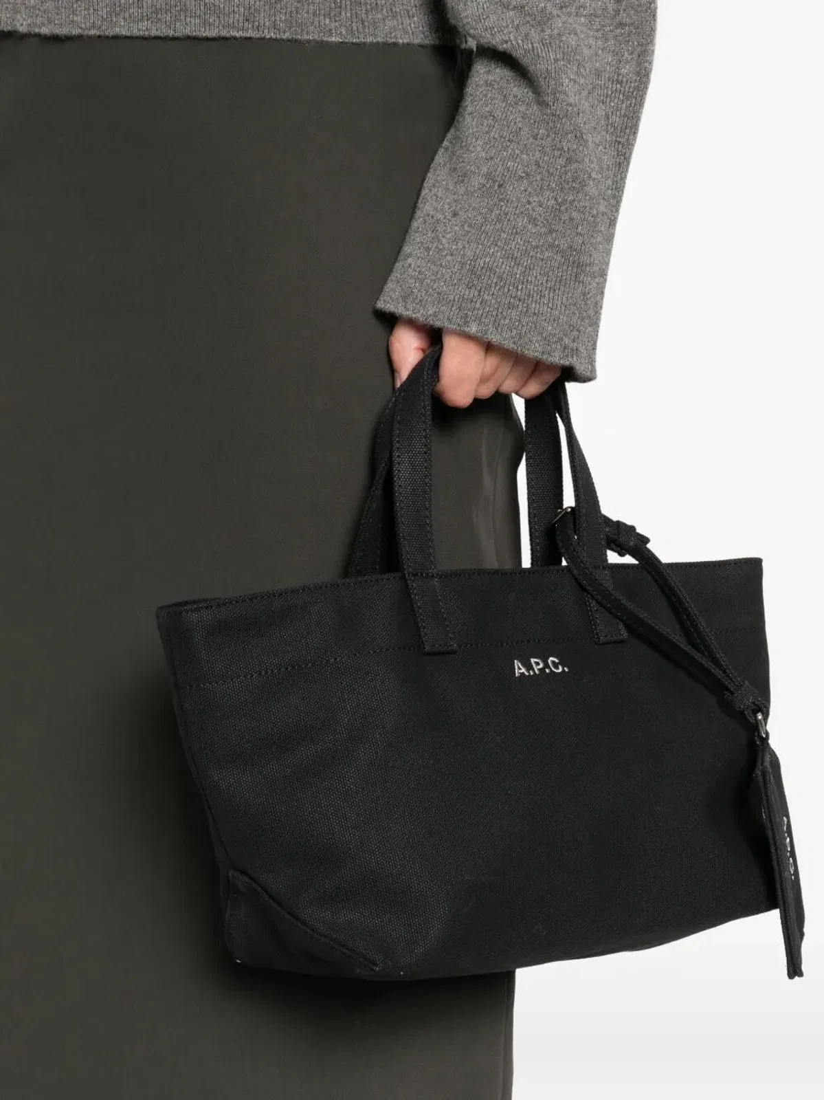 A.P.C. "Le Drummer Toile" Small Tote Bag