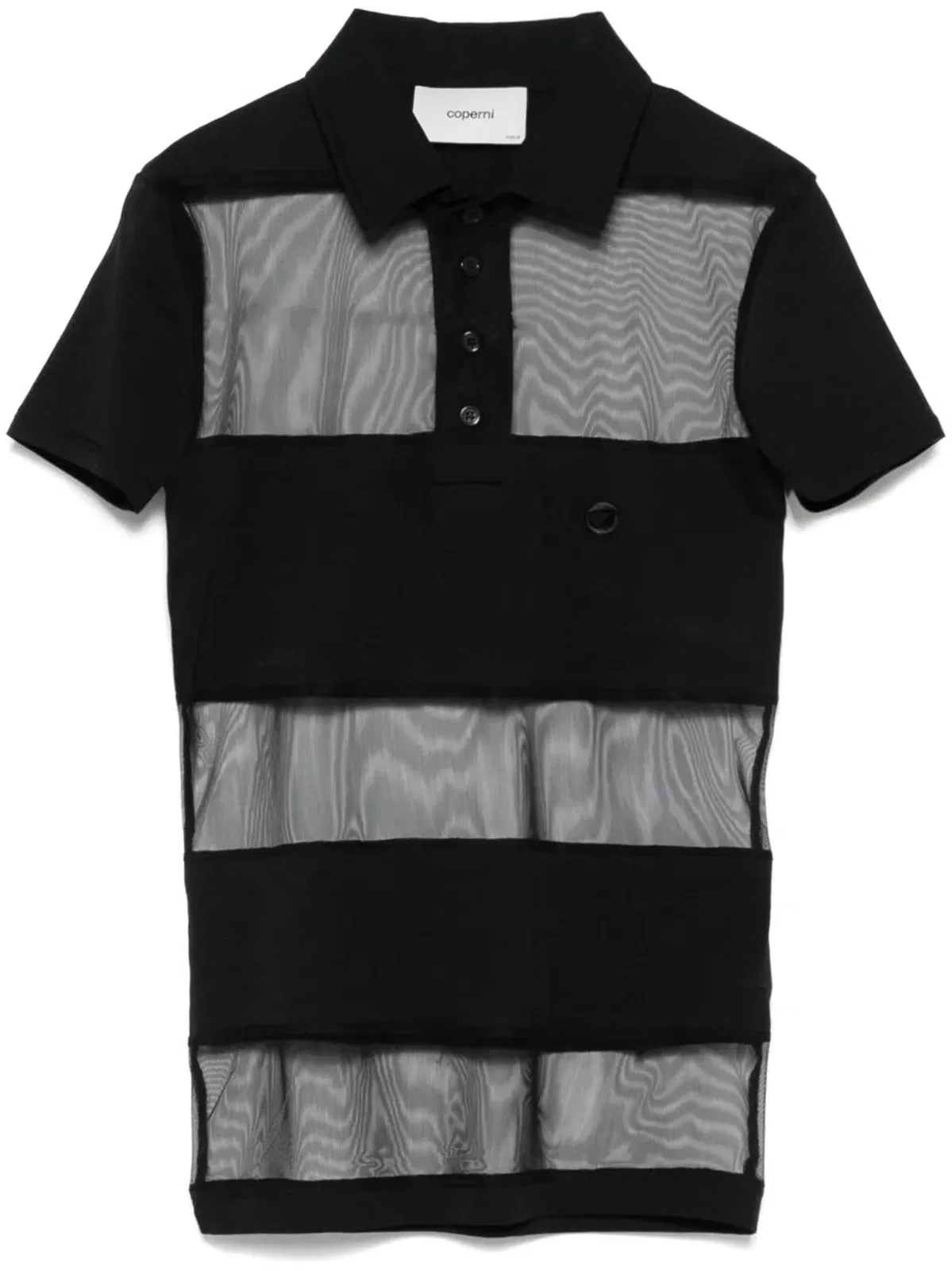 Coperni "Striped Sheer" Polo Top