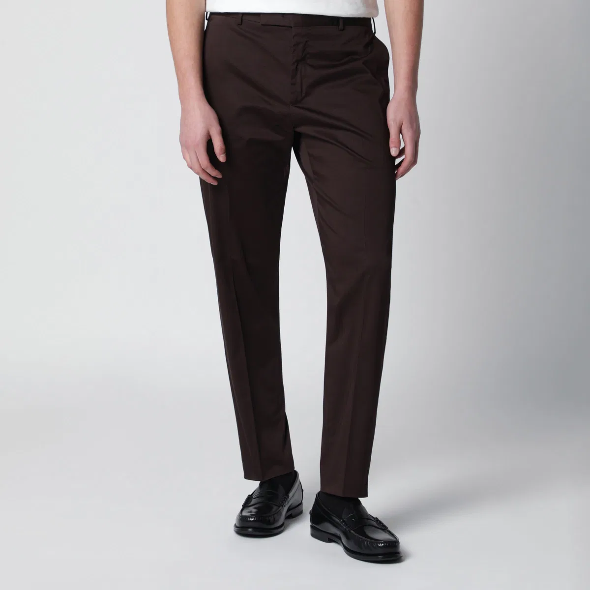 PT01 Brown Cottonblend Trousers