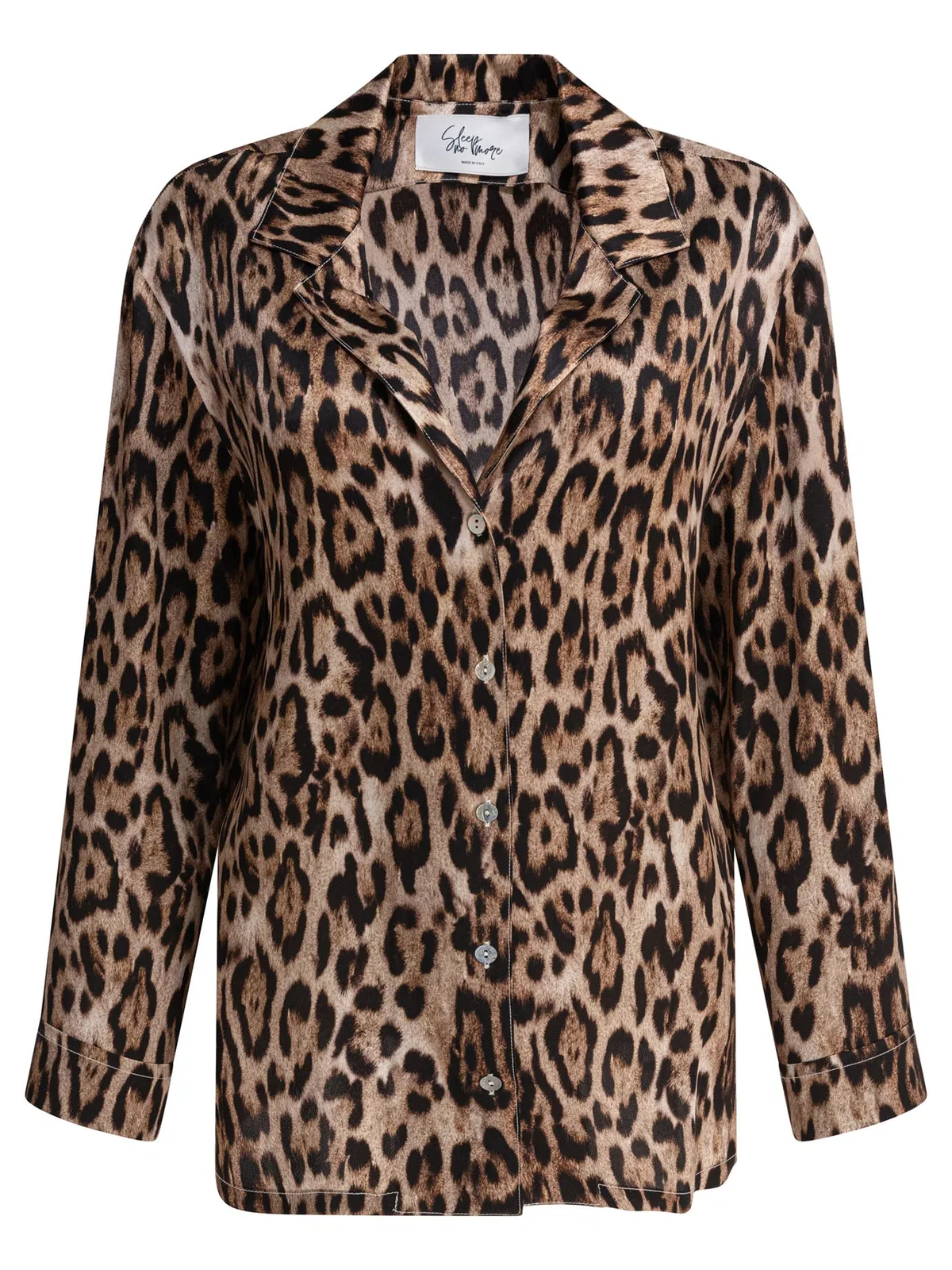 Sleep No More Brown Silk Shirt