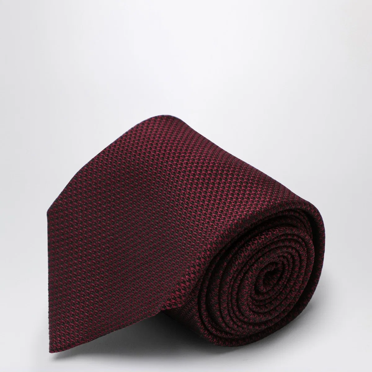 Destin Bordeaux-Coloured Silk Tie