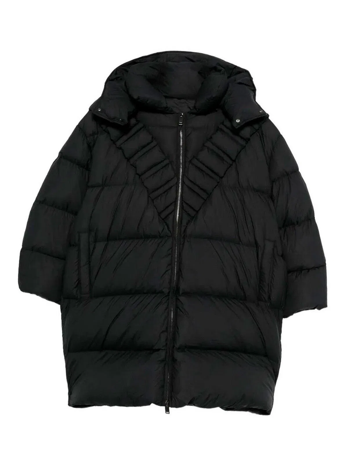 Raxxy Black Nylon Coat