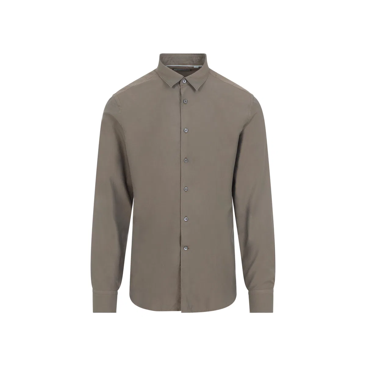 Canali Brown Cotton Shirt