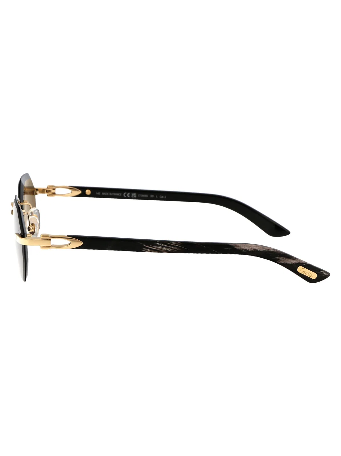 Cartier Sunglasses Ct0439s 001 Gold Black Grey 5