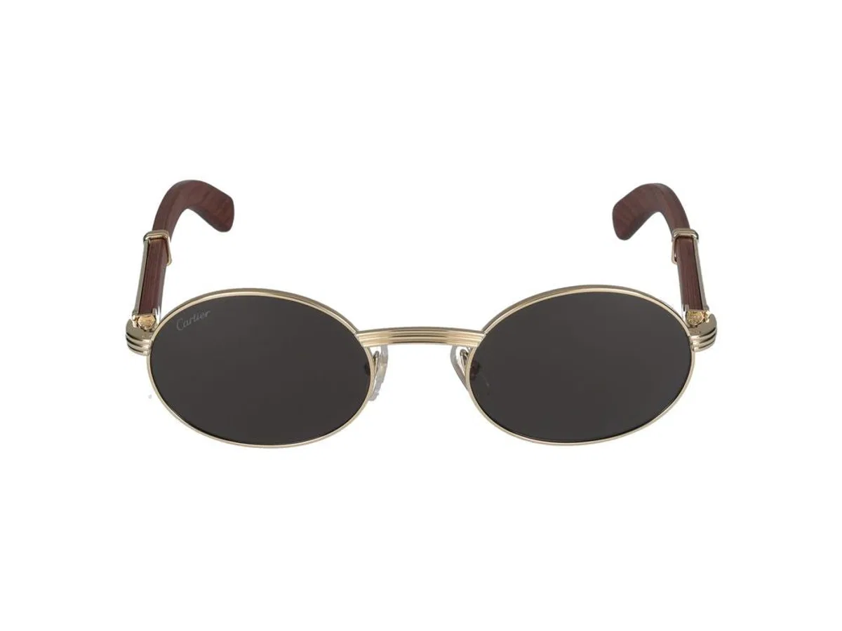 Cartier Sunglasses Ct0464s 002 Gold Brown Grey 5