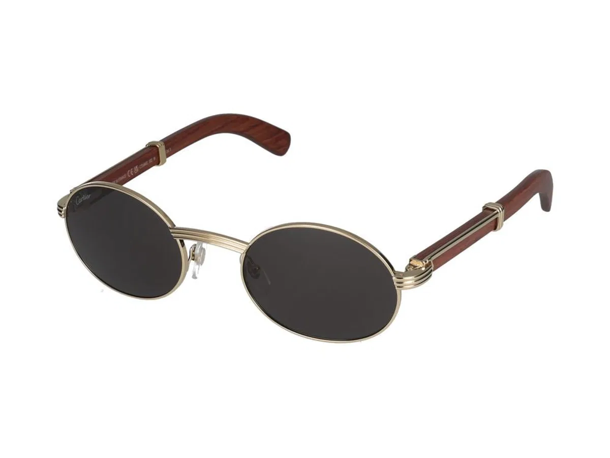 Cartier Sunglasses Ct0464s 002 Gold Brown Grey 5
