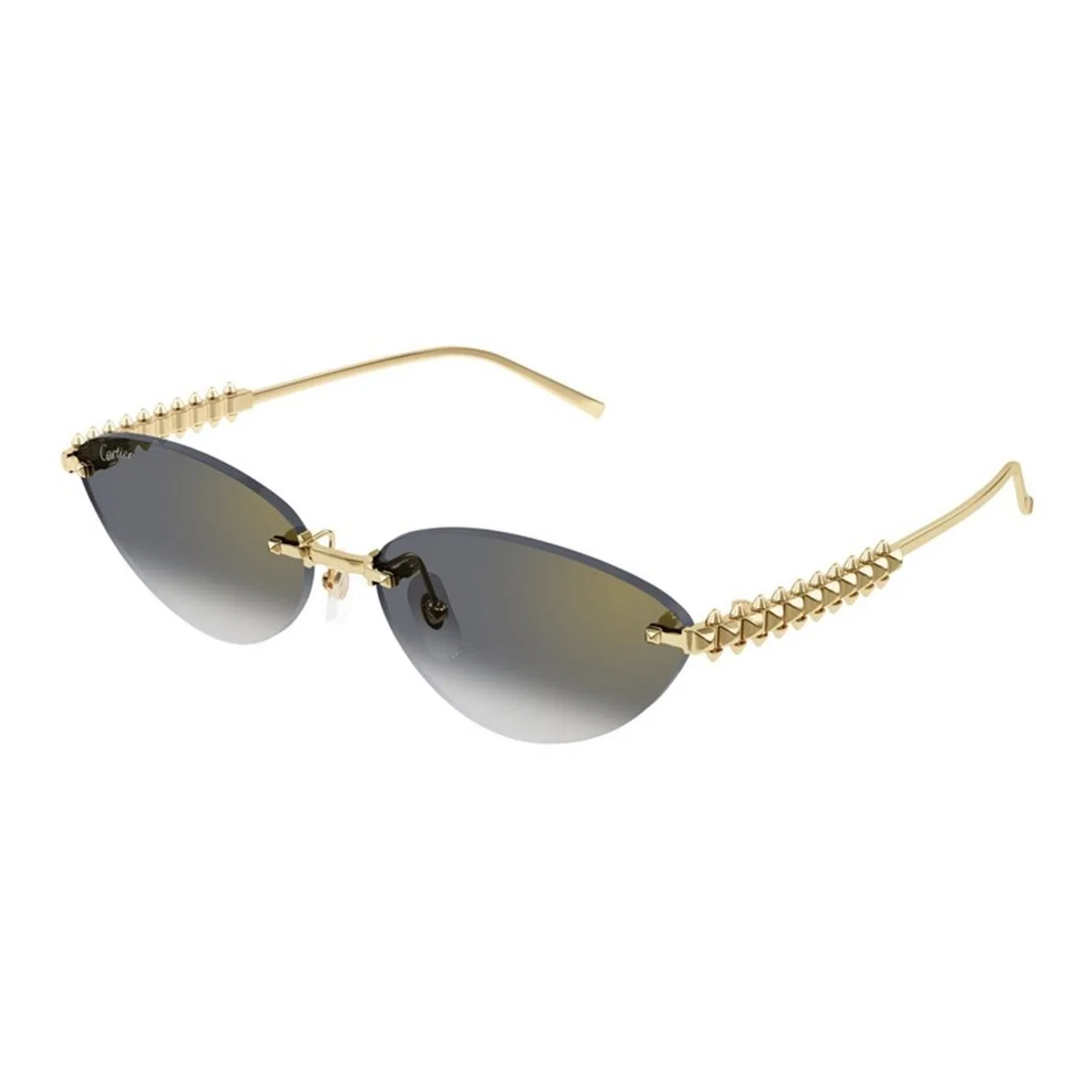 Cartier Sunglasses Ct0543s 001 Gold Gold Grey 58