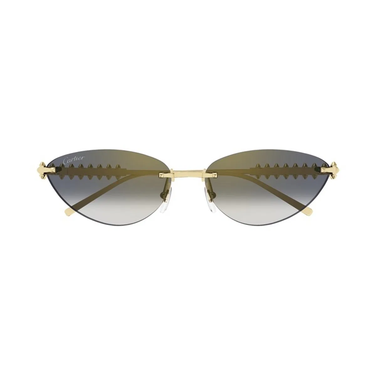 Cartier Sunglasses Ct0543s 001 Gold Gold Grey 58