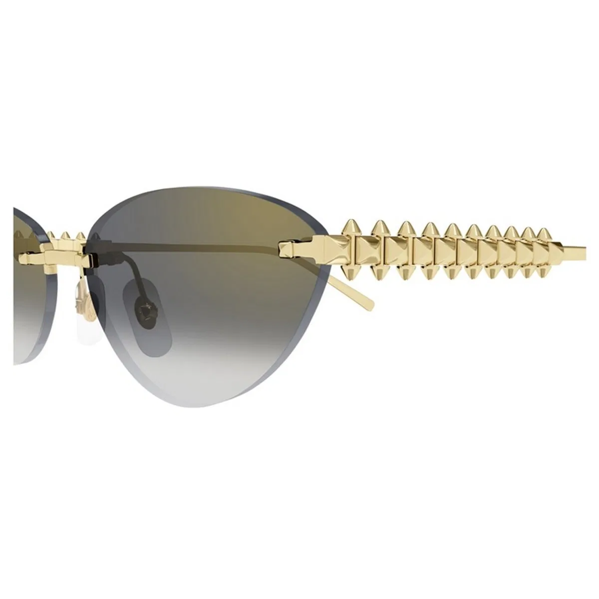 Cartier Sunglasses Ct0543s 001 Gold Gold Grey 58