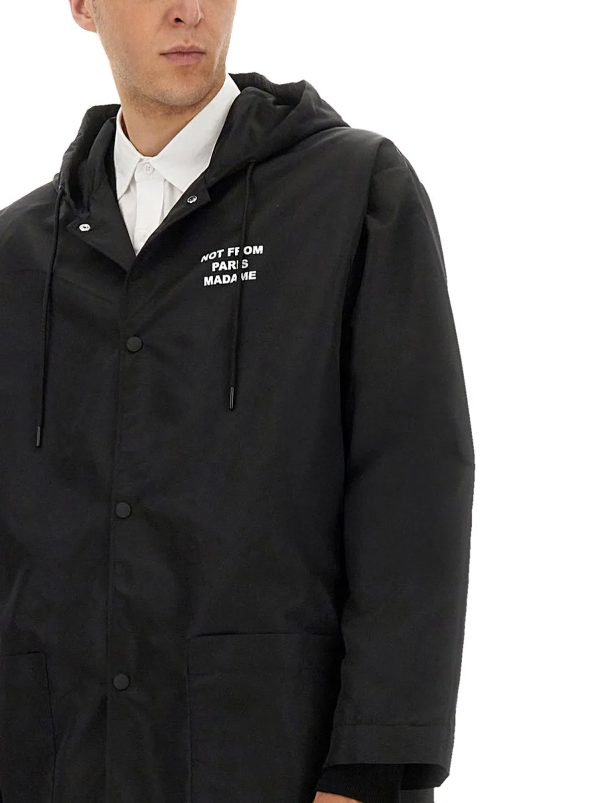 Drôle De Monsieur Black Nylon Trench Coat