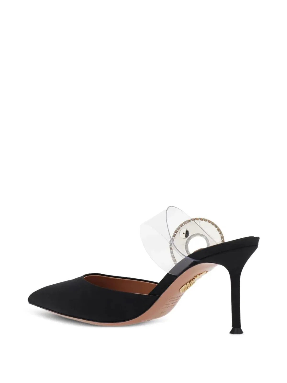 Aquazzura 75Mm Crystal Hoop Pointed Toe Mules