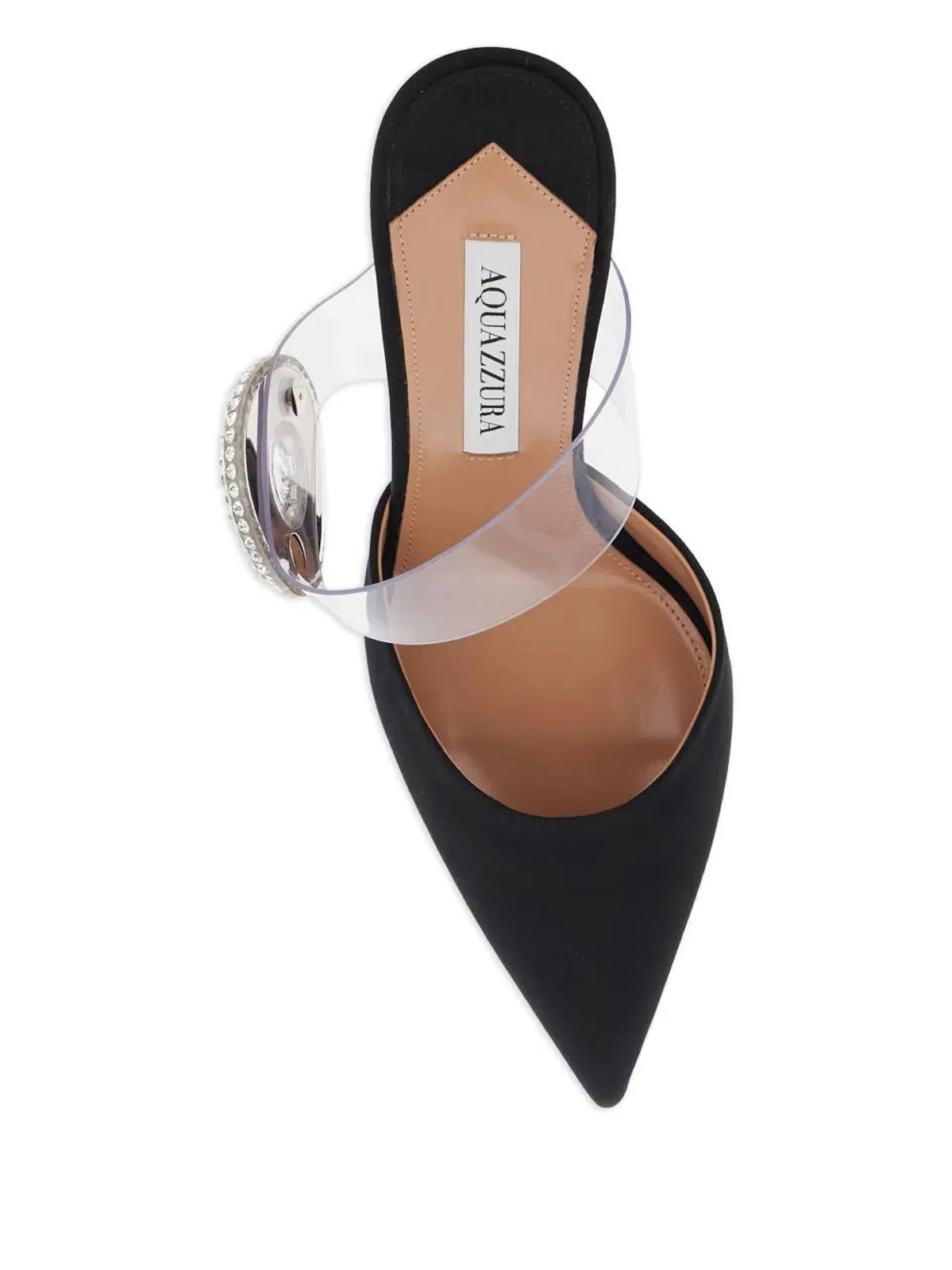 Aquazzura 75Mm Crystal Hoop Pointed Toe Mules