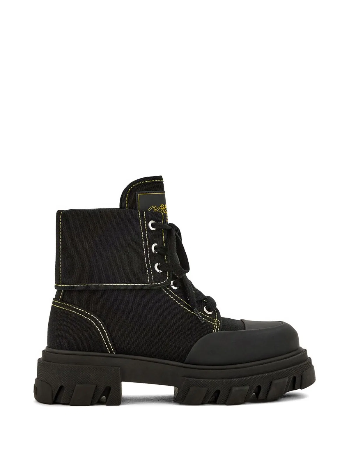 Ganni Black Cotton Boots