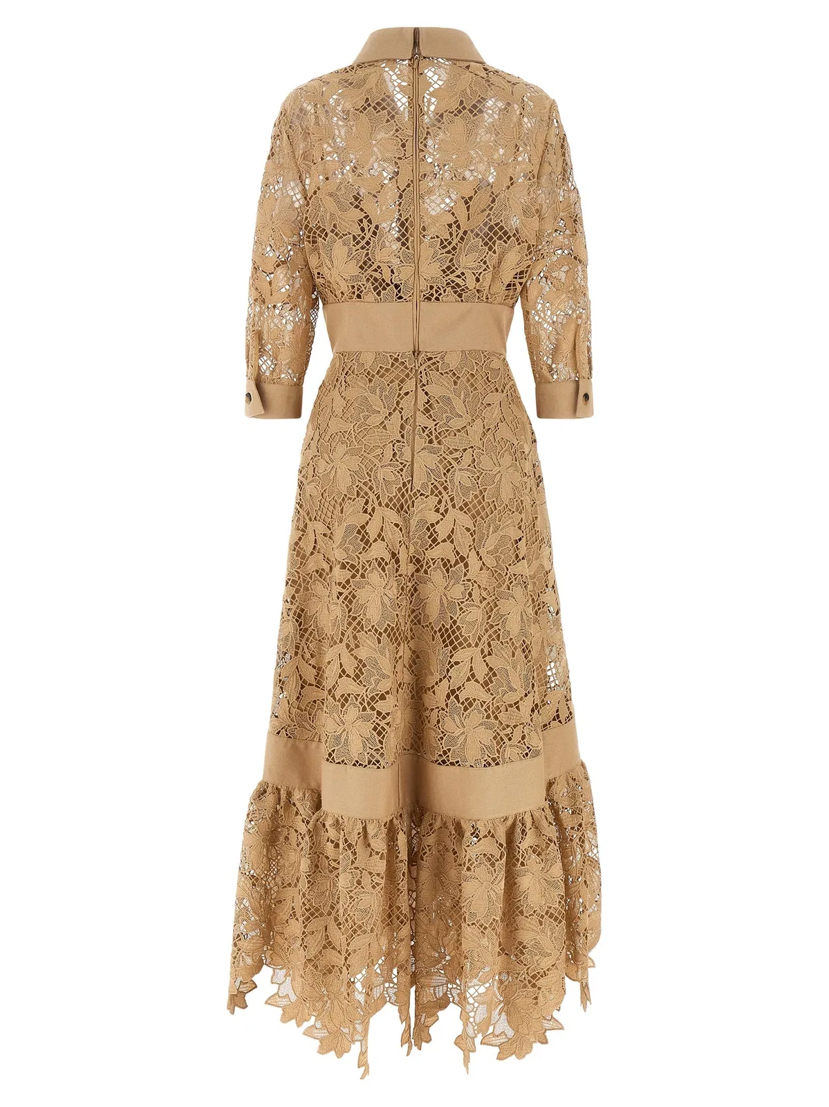 Elie Saab Floral Macramé Dress