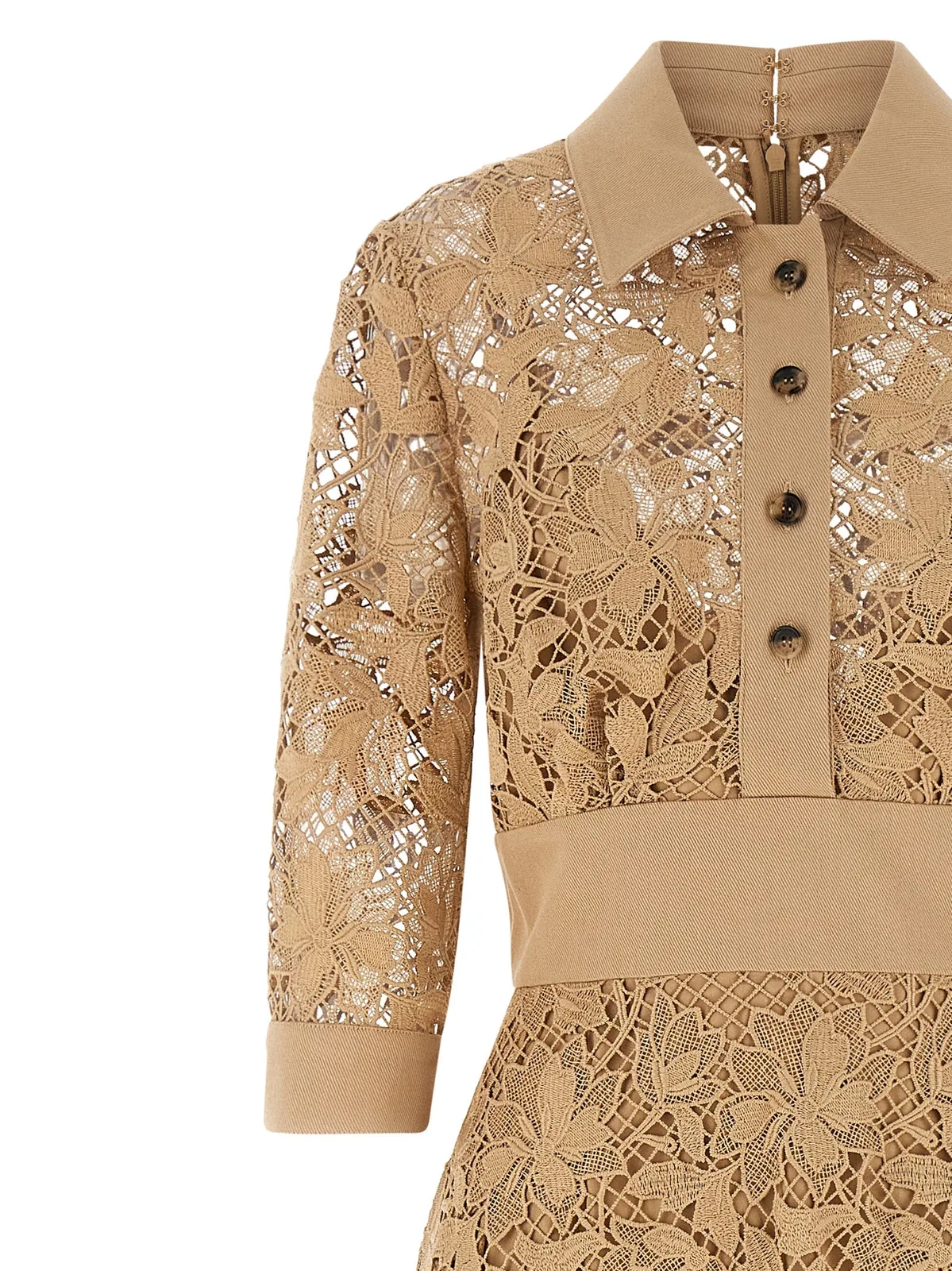 Elie Saab Floral Macramé Dress
