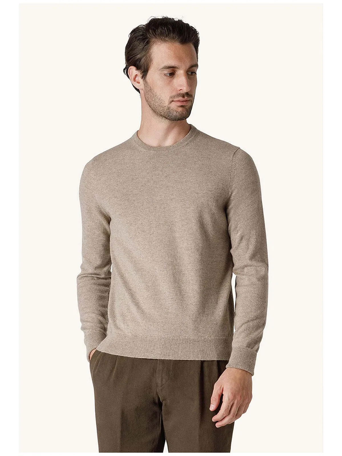 Drumohr Nude Neutrals Cashmere Crewneck