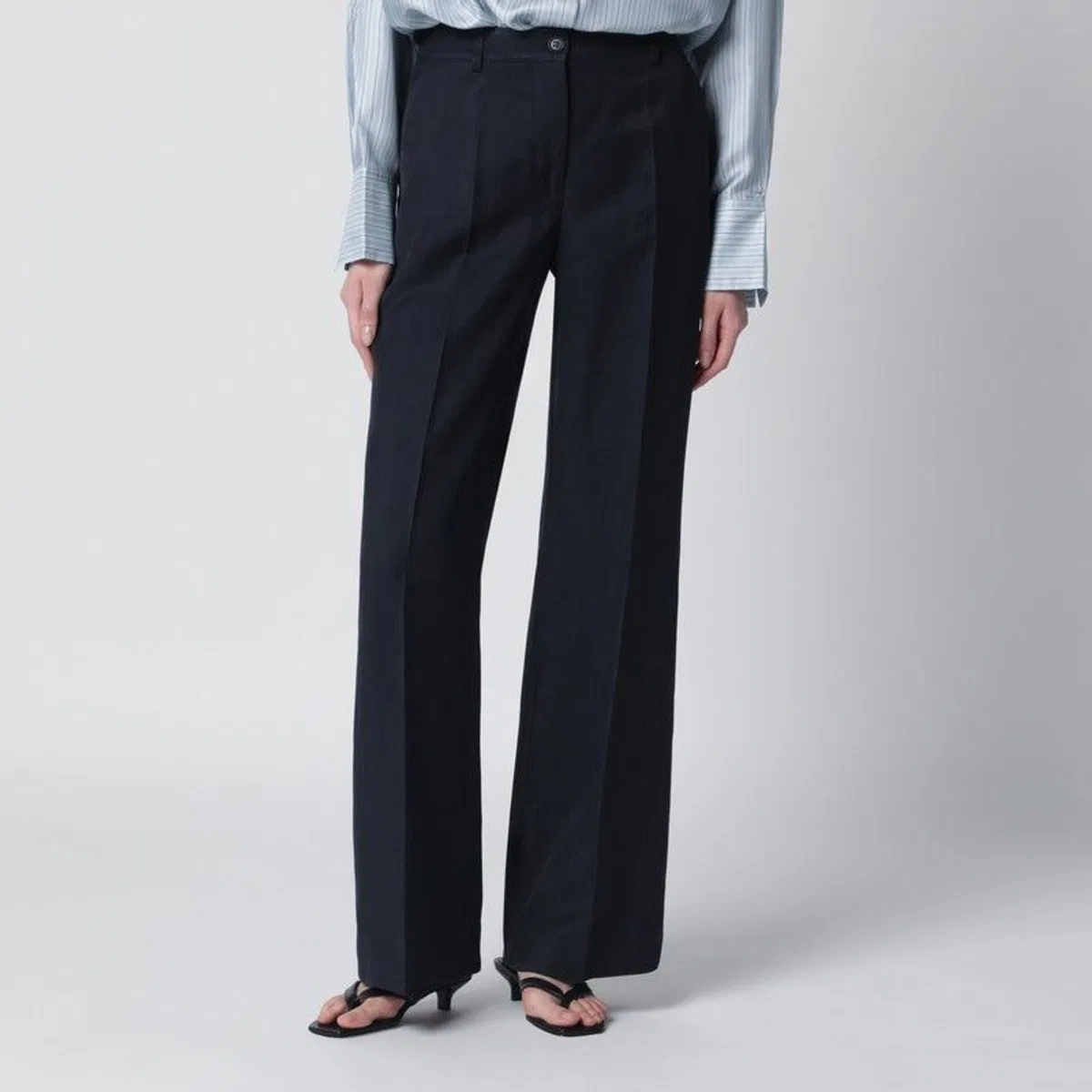 Parosh Blue Viscose Trousers