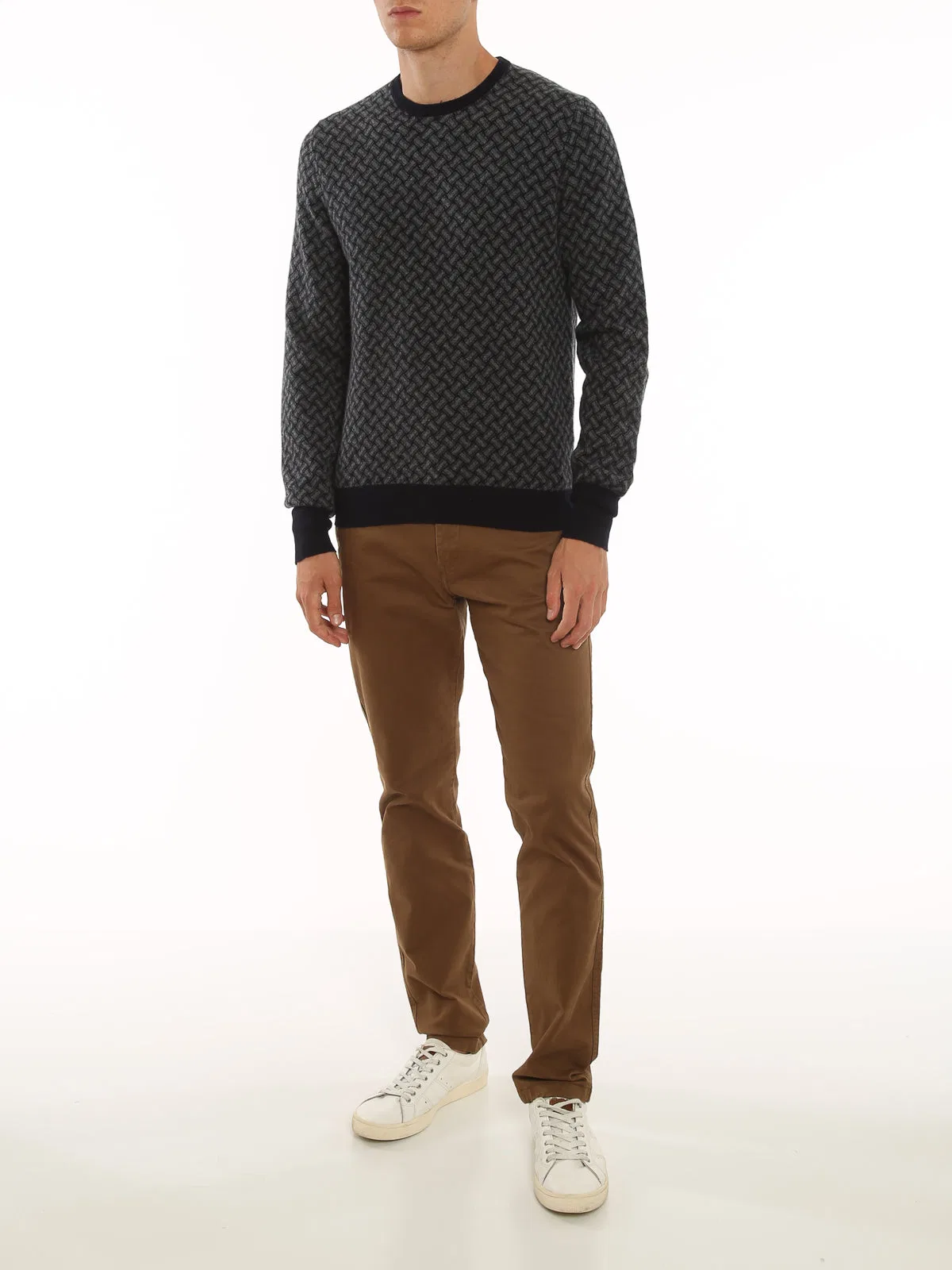 Drumohr Biscuit Pattern Cashmere Jumper