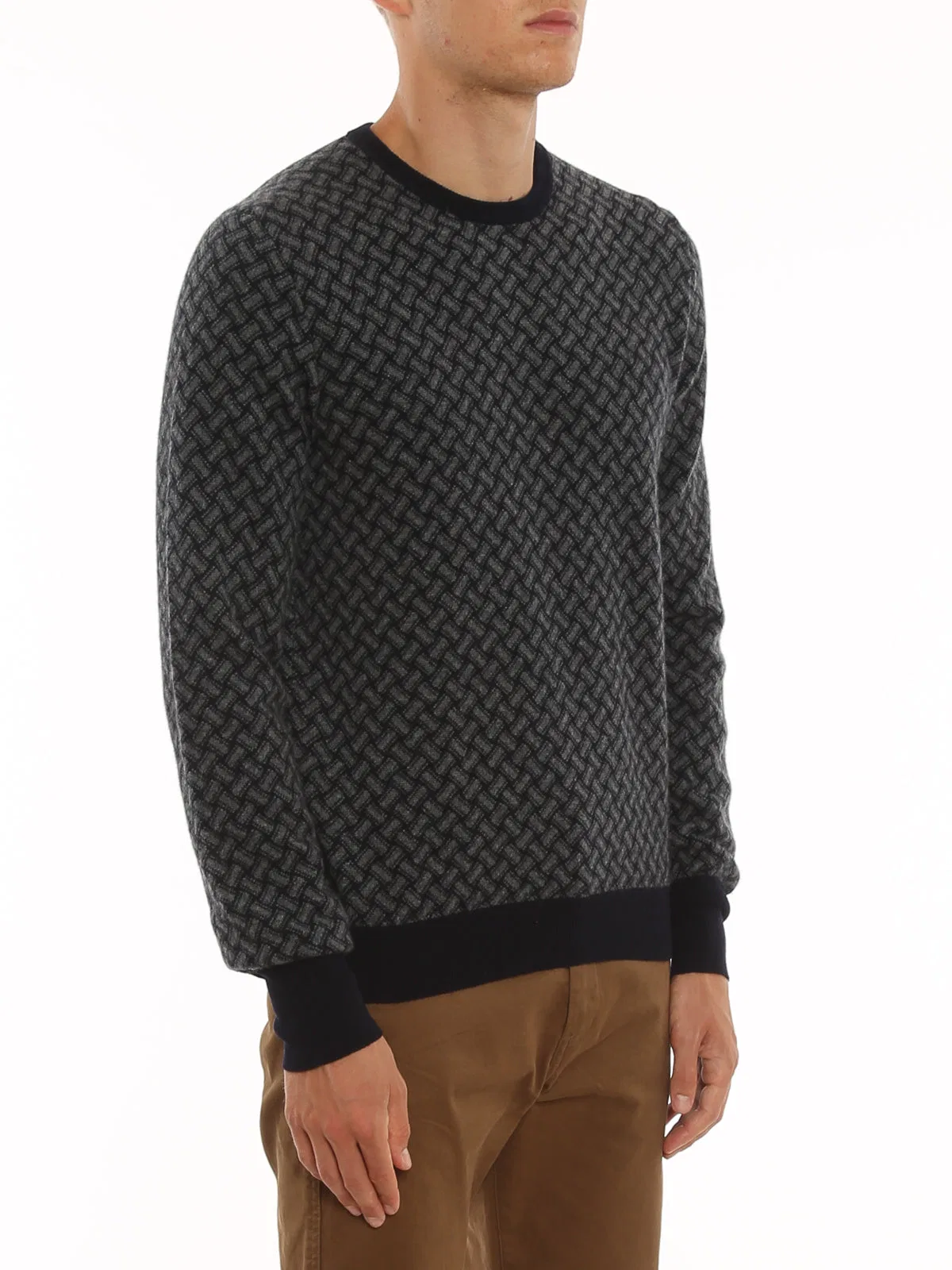 Drumohr Biscuit Pattern Cashmere Jumper