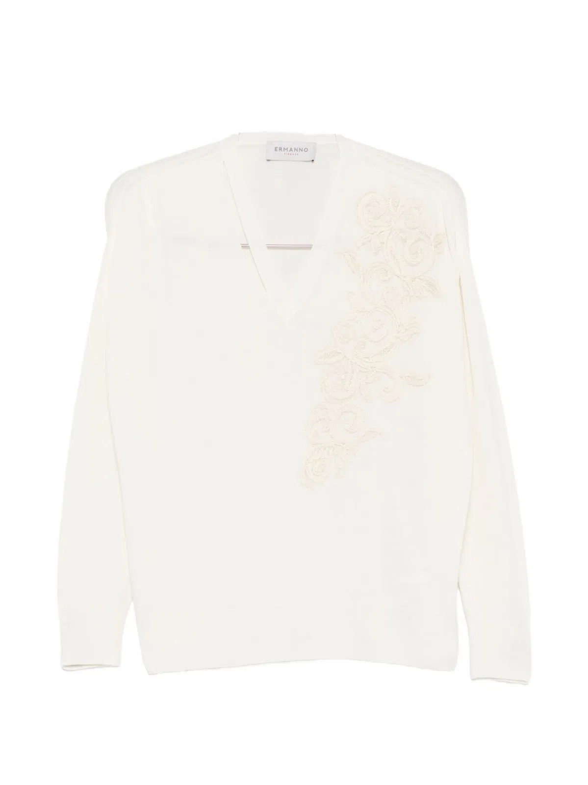 Ermanno Embroidered Cotton Sweater