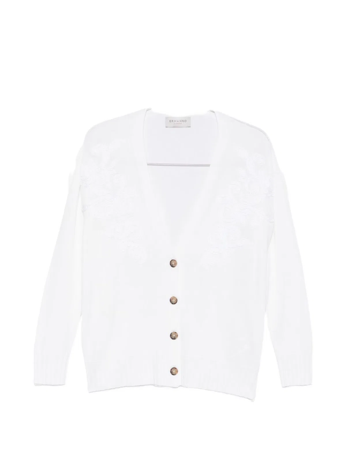 Ermanno Cotton Blend V-Necked Cardigan