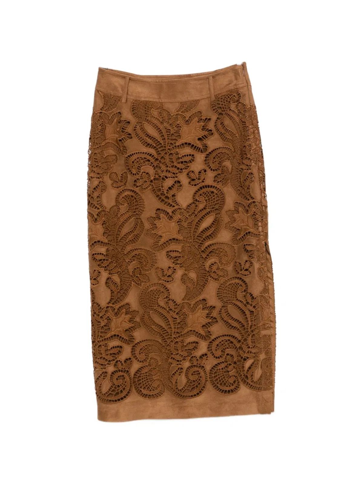 Ermanno Suede Leather Effect Long Skirt