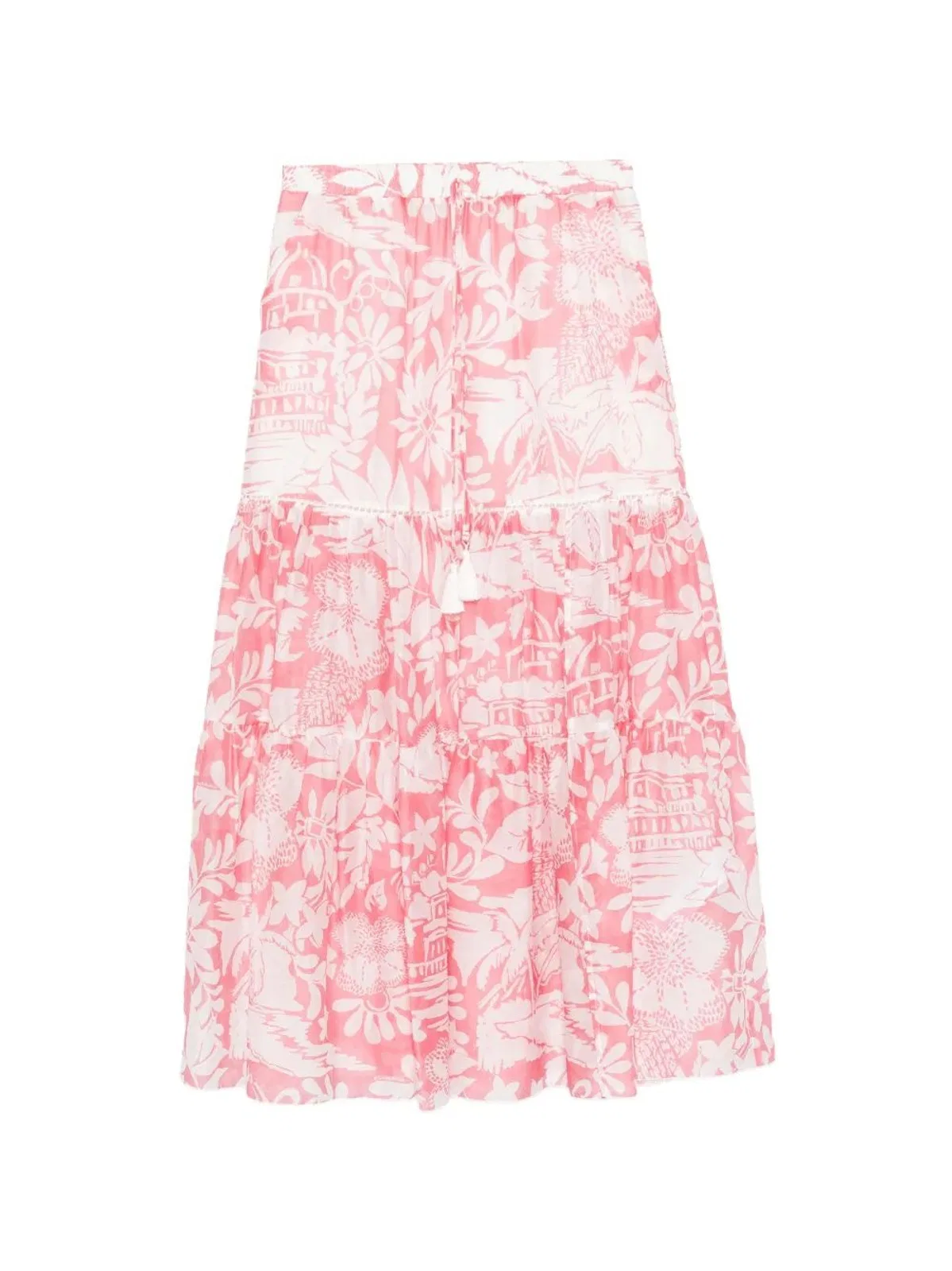 Ermanno Bubble Lyocell Polyamide Long Skirt