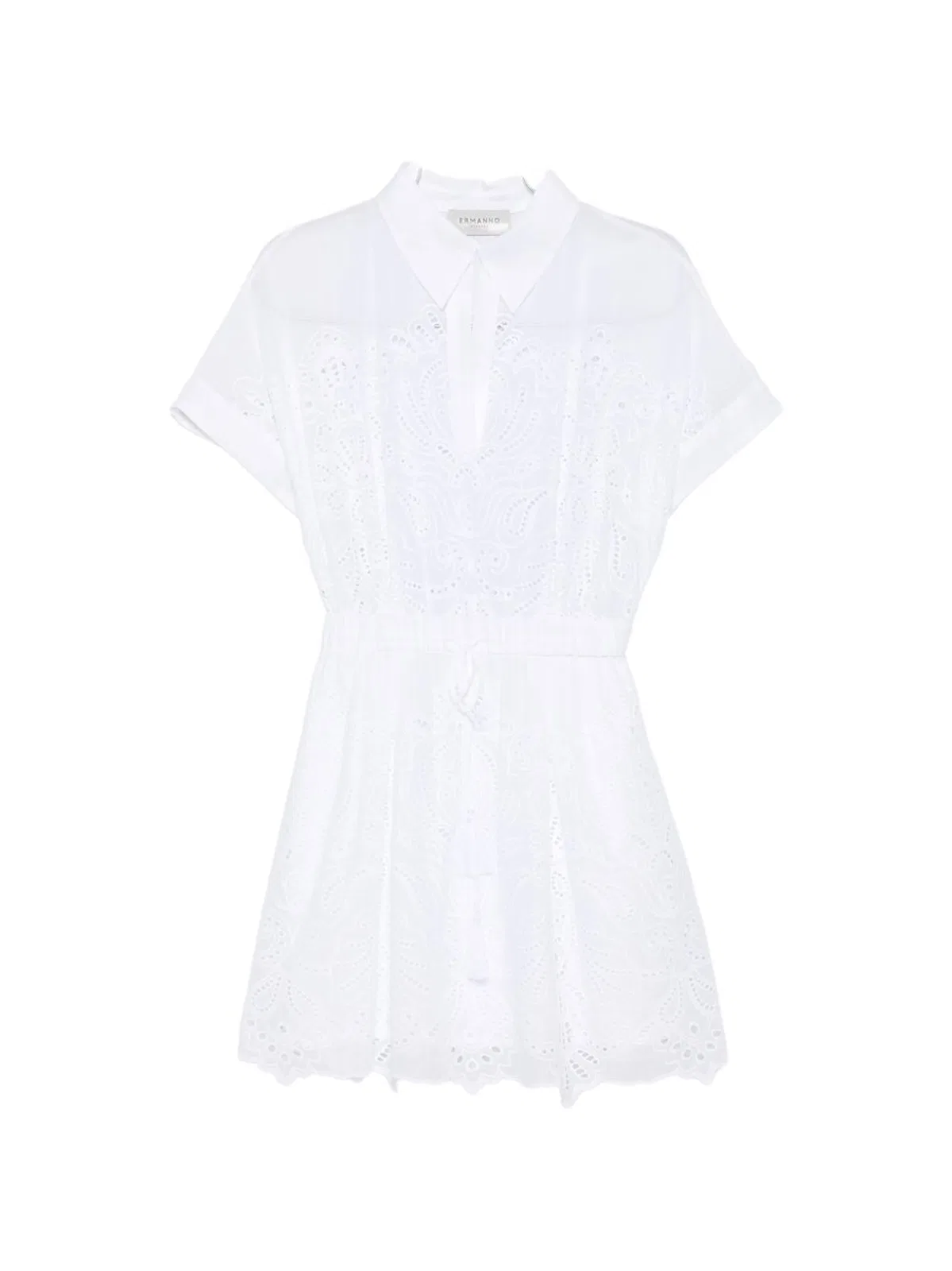 Ermanno Embroidered Cotton Shirtdress