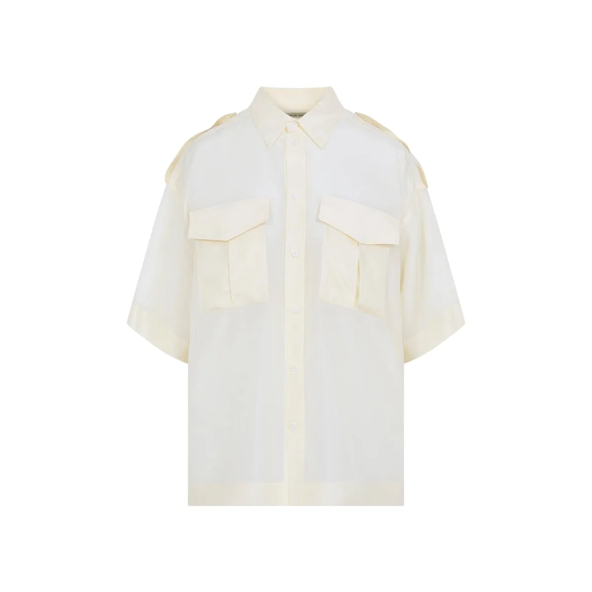 Phoebe Philo Ivory Lite Utility Silk Shirt