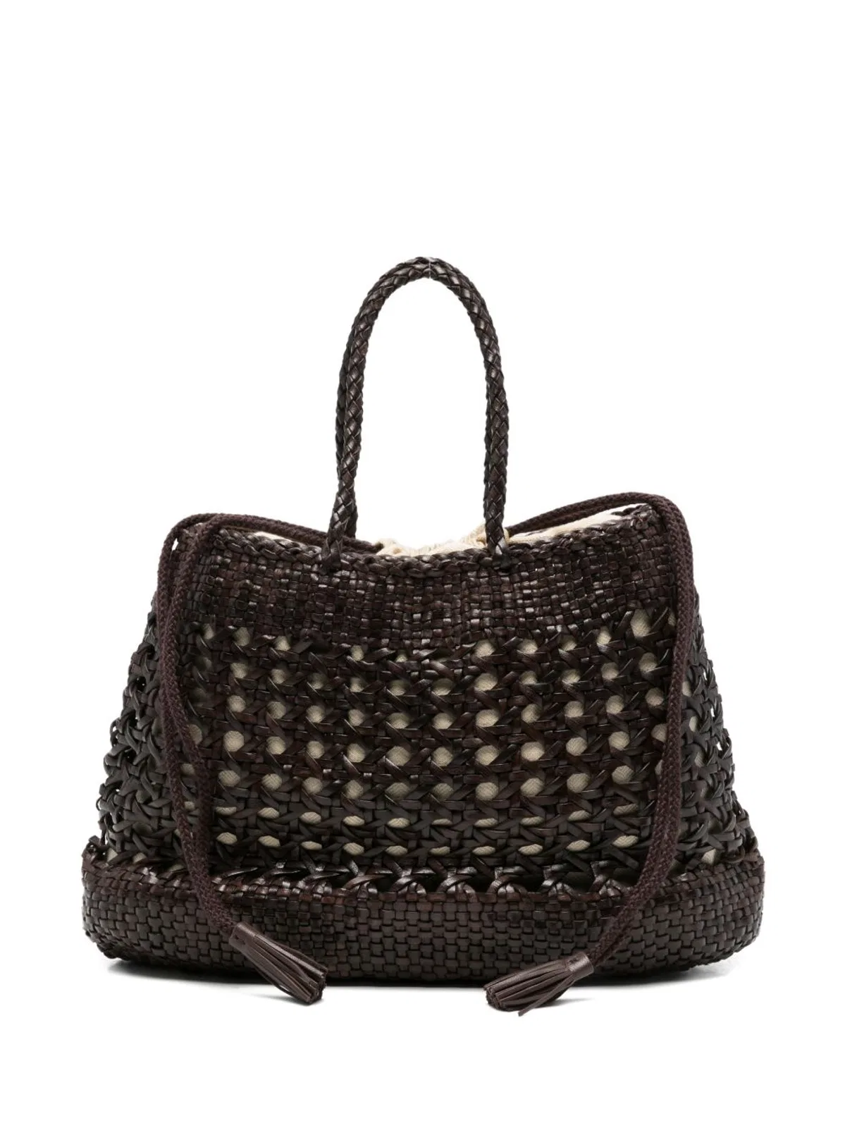 Dragon Difussion Brown Calf Leather Bos Taurus Handbag