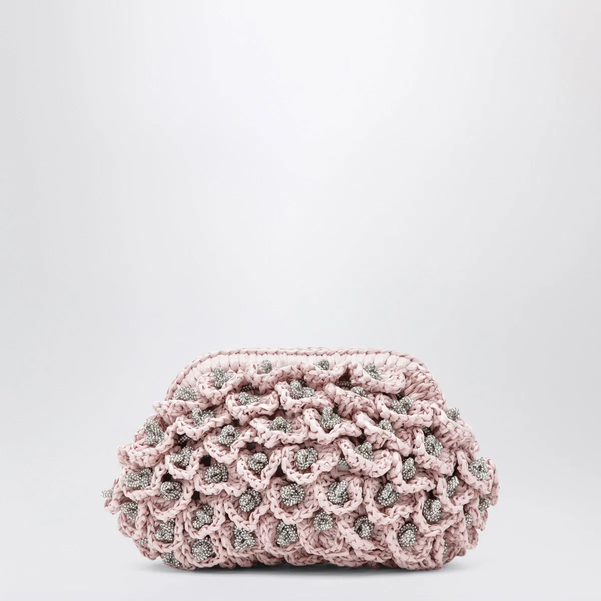 Hibourama Pink Diana Pouch With Crystals