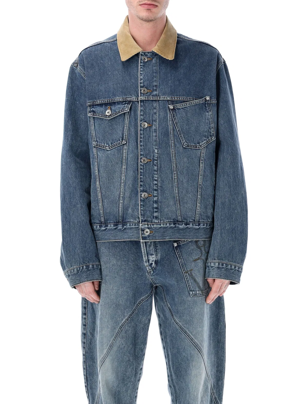 JW Anderson Corduroy Collar Denim Jacket