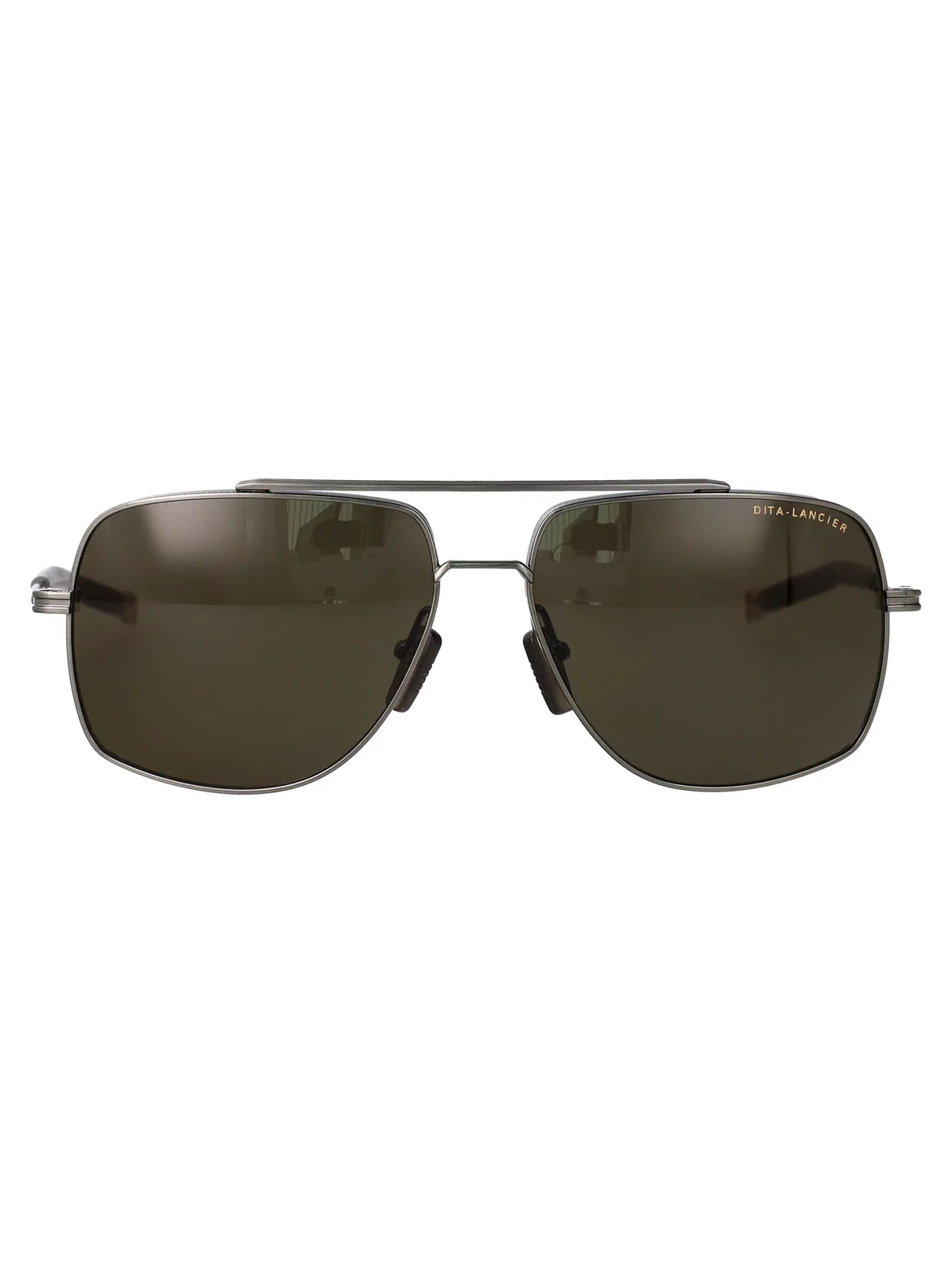 Dita Eyewear Brushed Antique Silver Metal Sunglasses