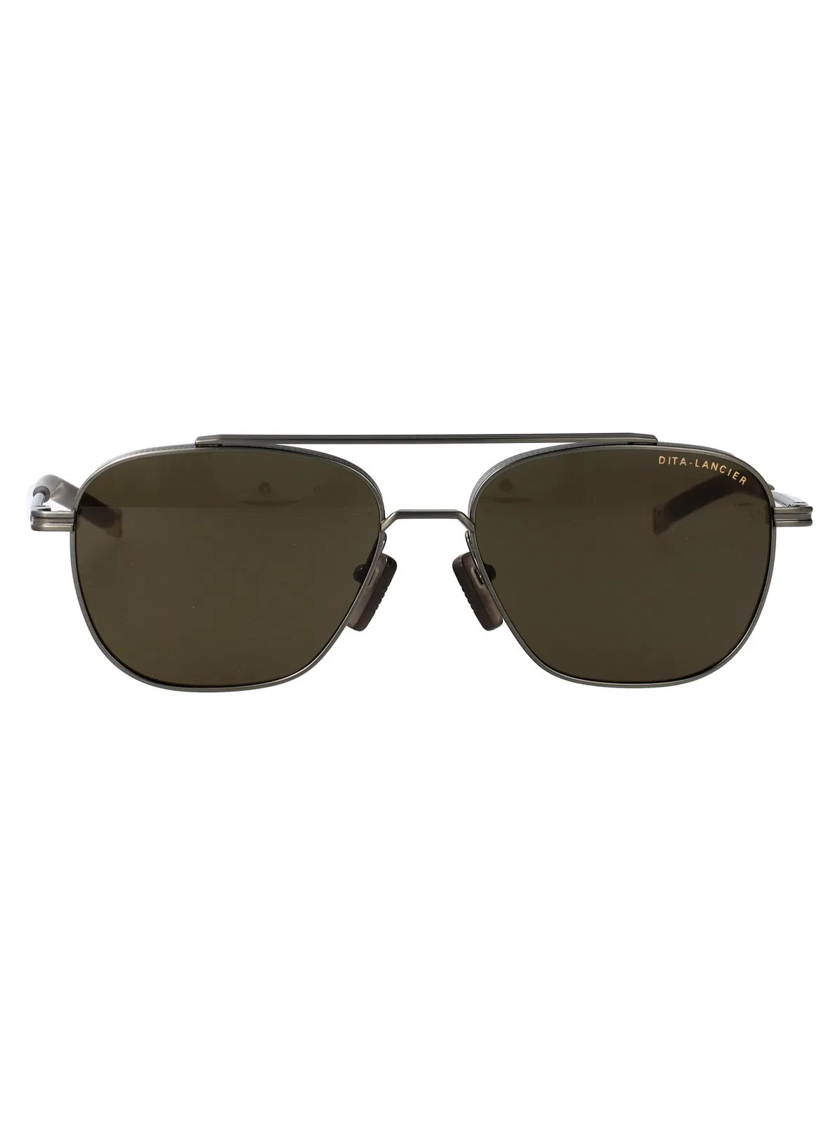Dita Eyewear Brushed Antique Silver Metal Sunglasses