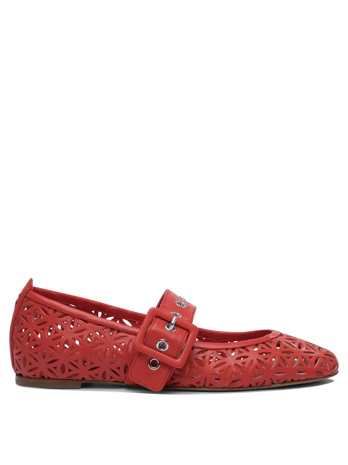 Halmanera Leather Red Ballerinas