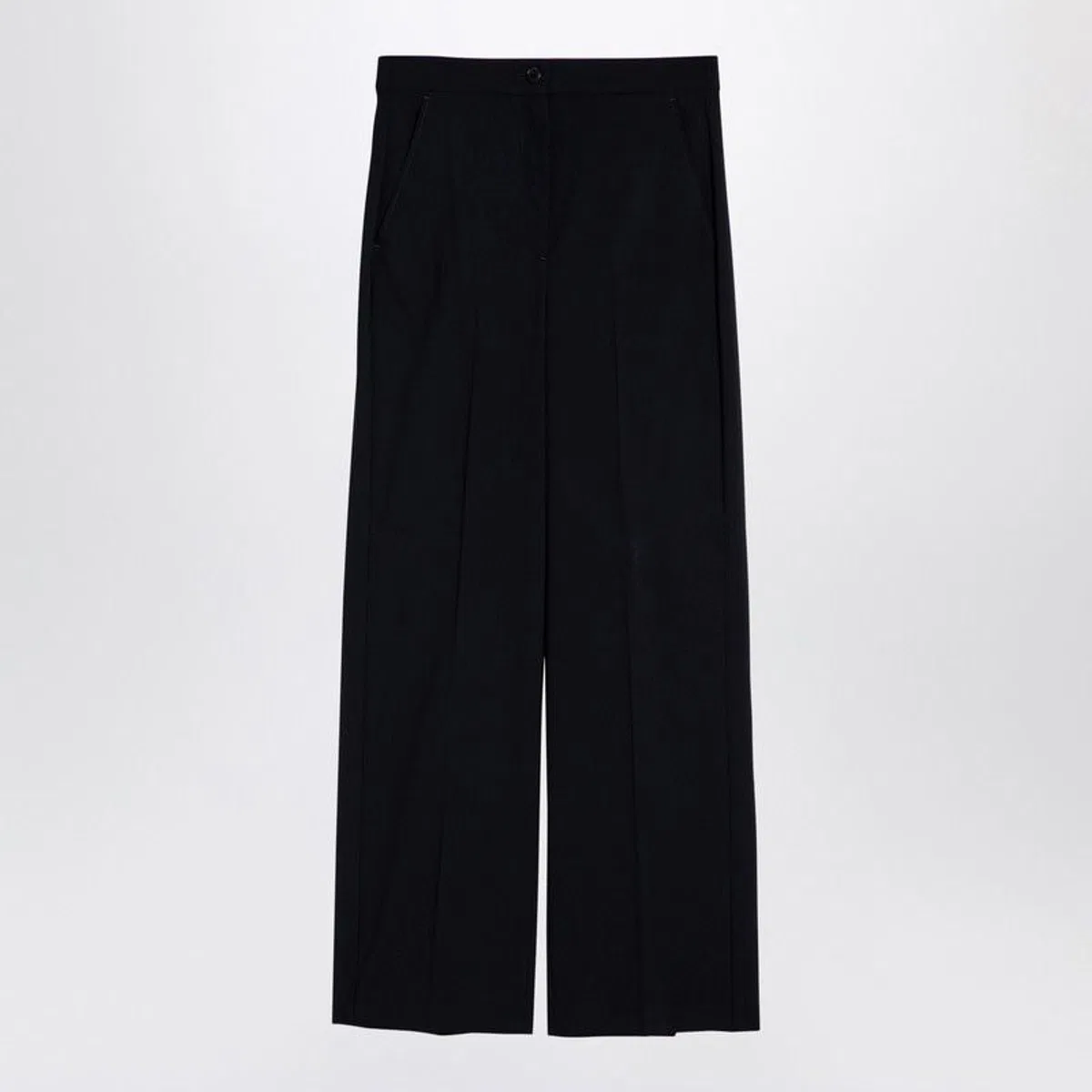 Department Five Navy Blue Wool-Blend Trousers