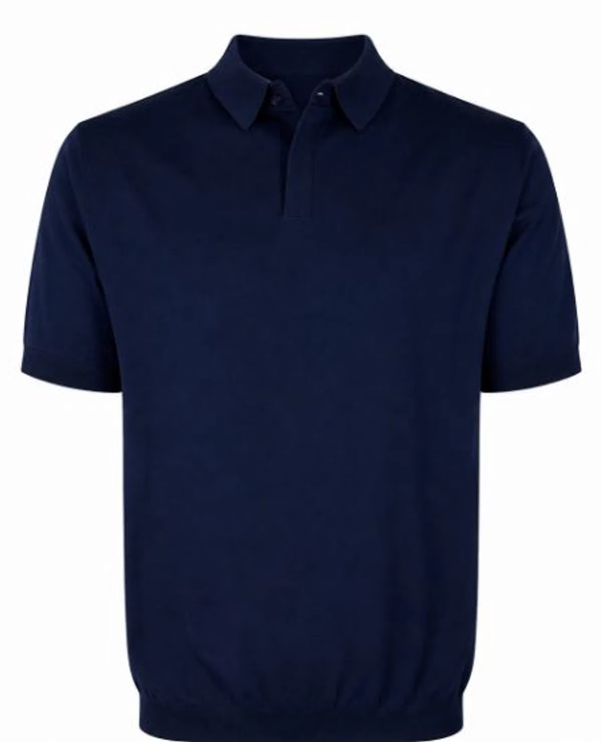 Devore Navy Blue Polo Collar T-Shirts Polos