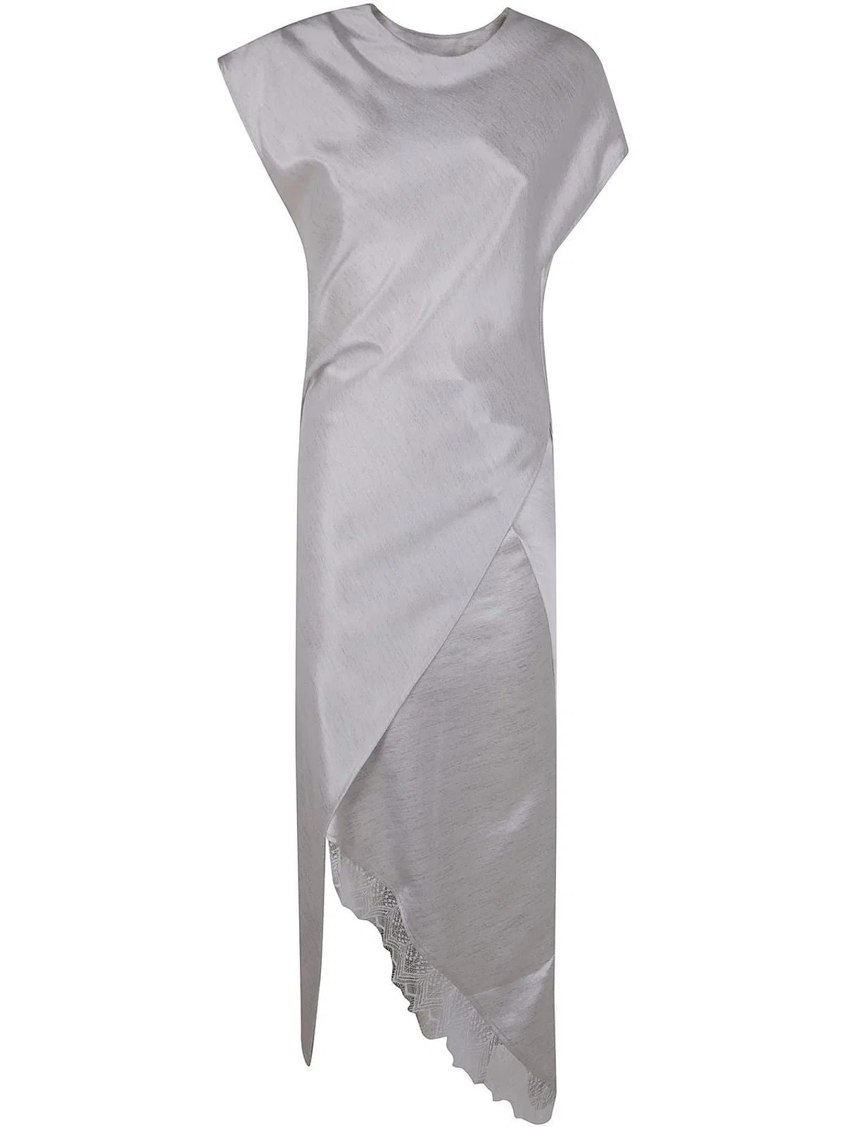 JW Anderson Asymmetric Lace Trim Layered Dress