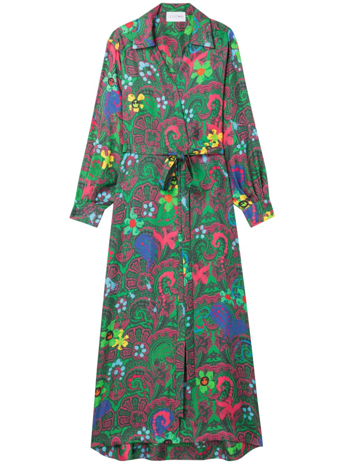 Az Factory Paisley Print Long Wrap Dress