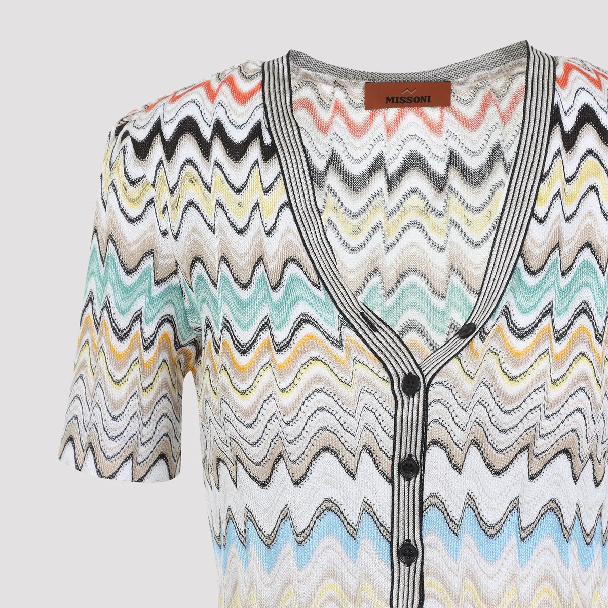 Missoni Multicolor Short-Sleeve Knit Top